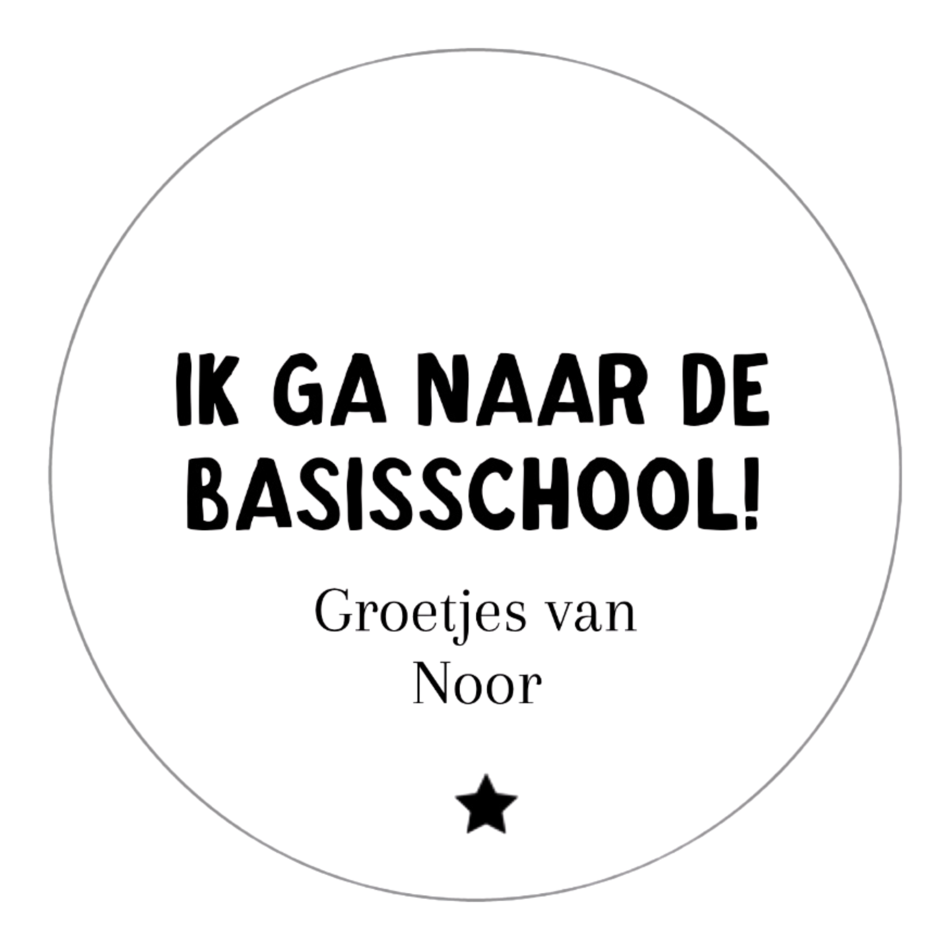Gepersonaliseerde stickers | Ik ga naar de basisschool + naam 10 stuks