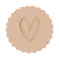 Cadeaustickers | Hartjes 10 stuks goudfolie