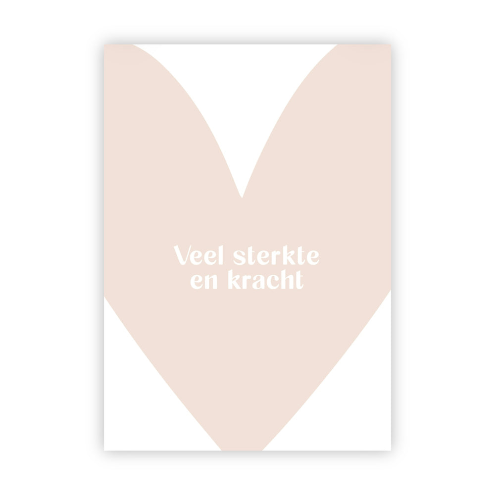 Dubbele wenskaart | Veel sterkte en kracht