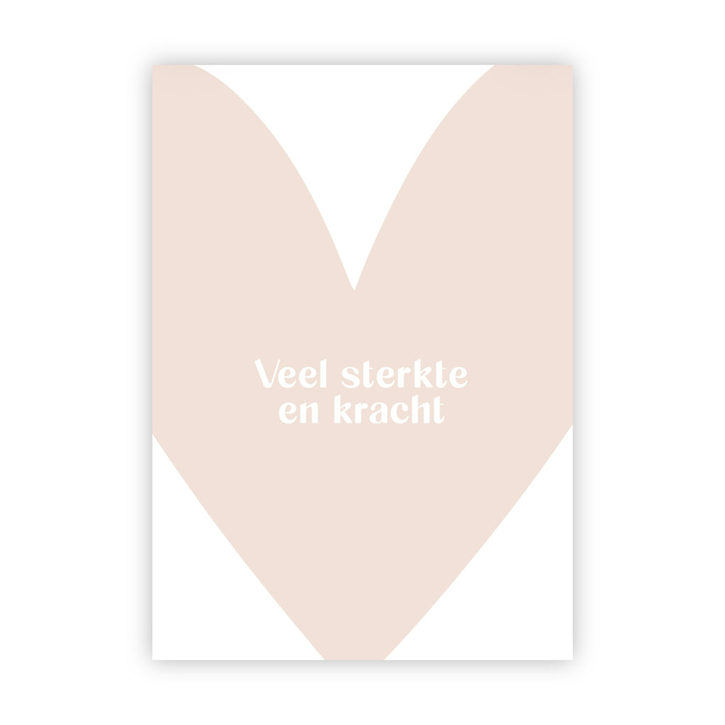 Dubbele wenskaart | Veel sterkte en kracht