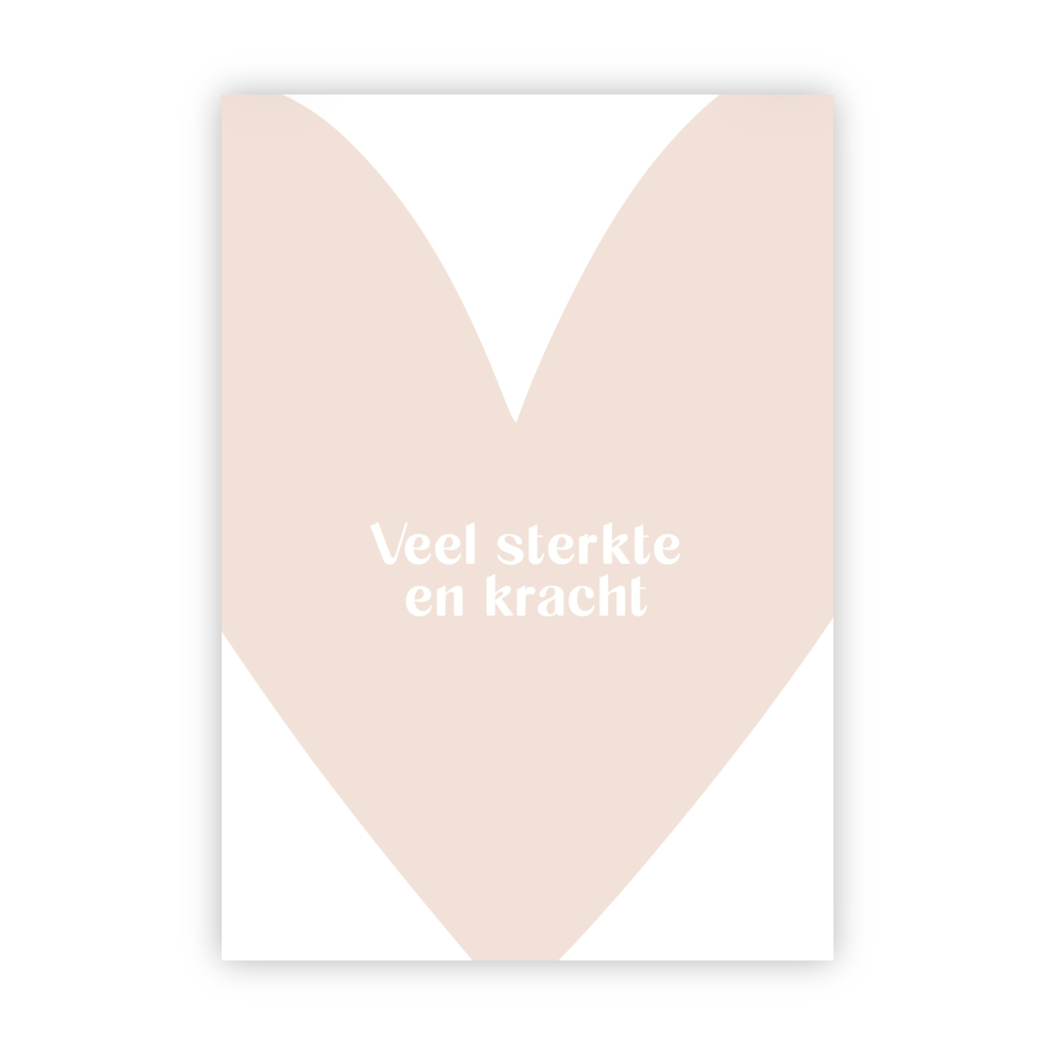 Dubbele wenskaart | Veel sterkte en kracht