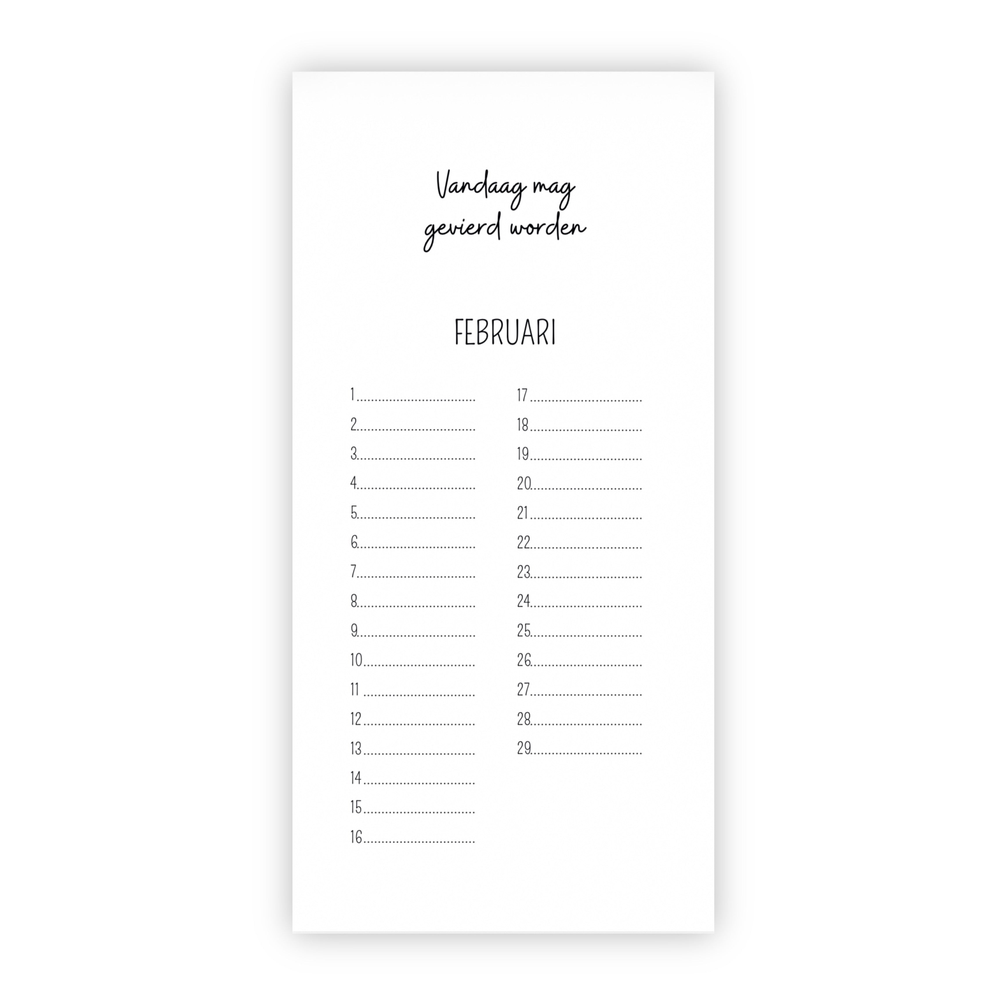 Verjaardagskalender | Taart, slingers en een lach