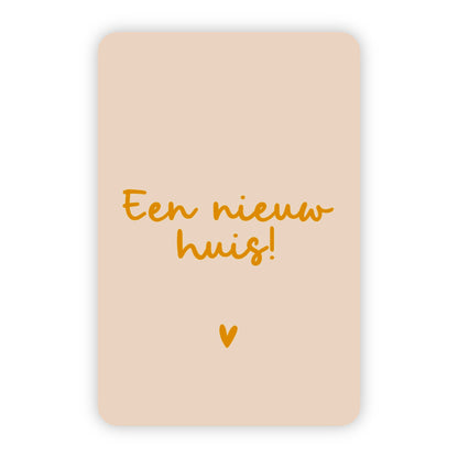 Minikaart | Een nieuw huis goudfolie