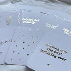 Wenskaarten | Set van 20 met goudfolie