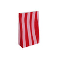 Blokbodemzak | Waves rood/ roze