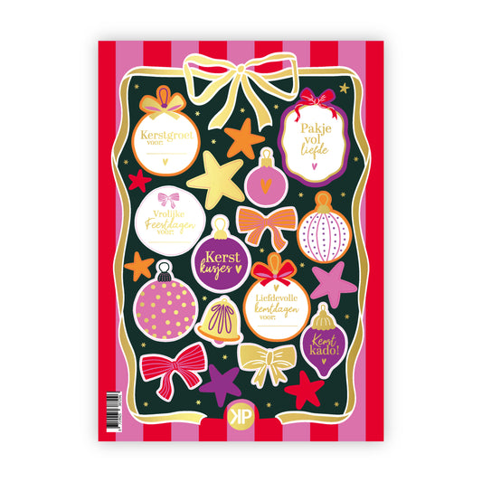 Stickervel | Kerst goudfolie