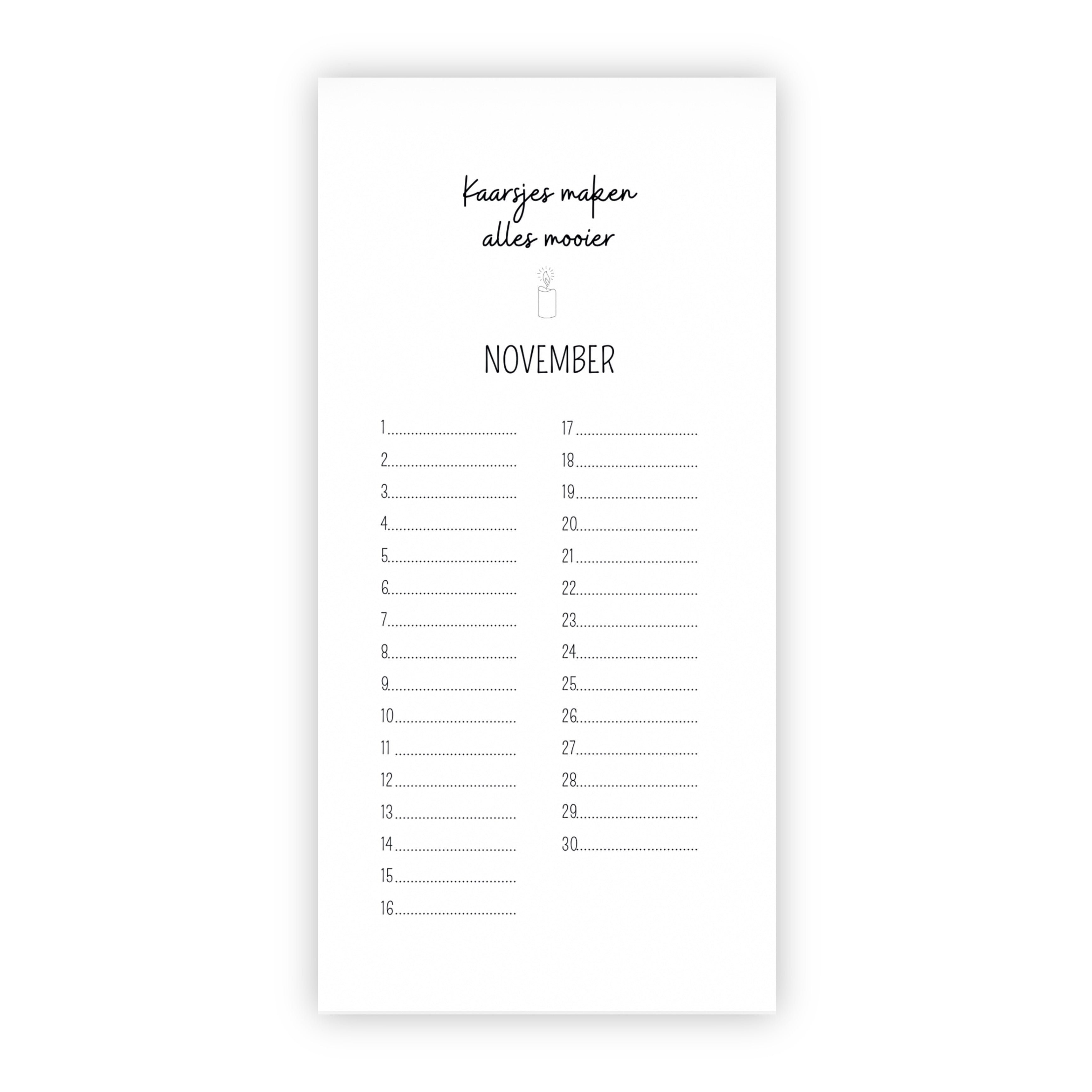 Verjaardagskalender | Taart, slingers en een lach