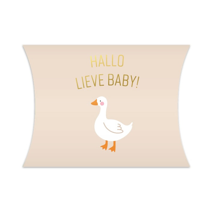 Gondeldoosje | Hallo lieve baby goudfolie