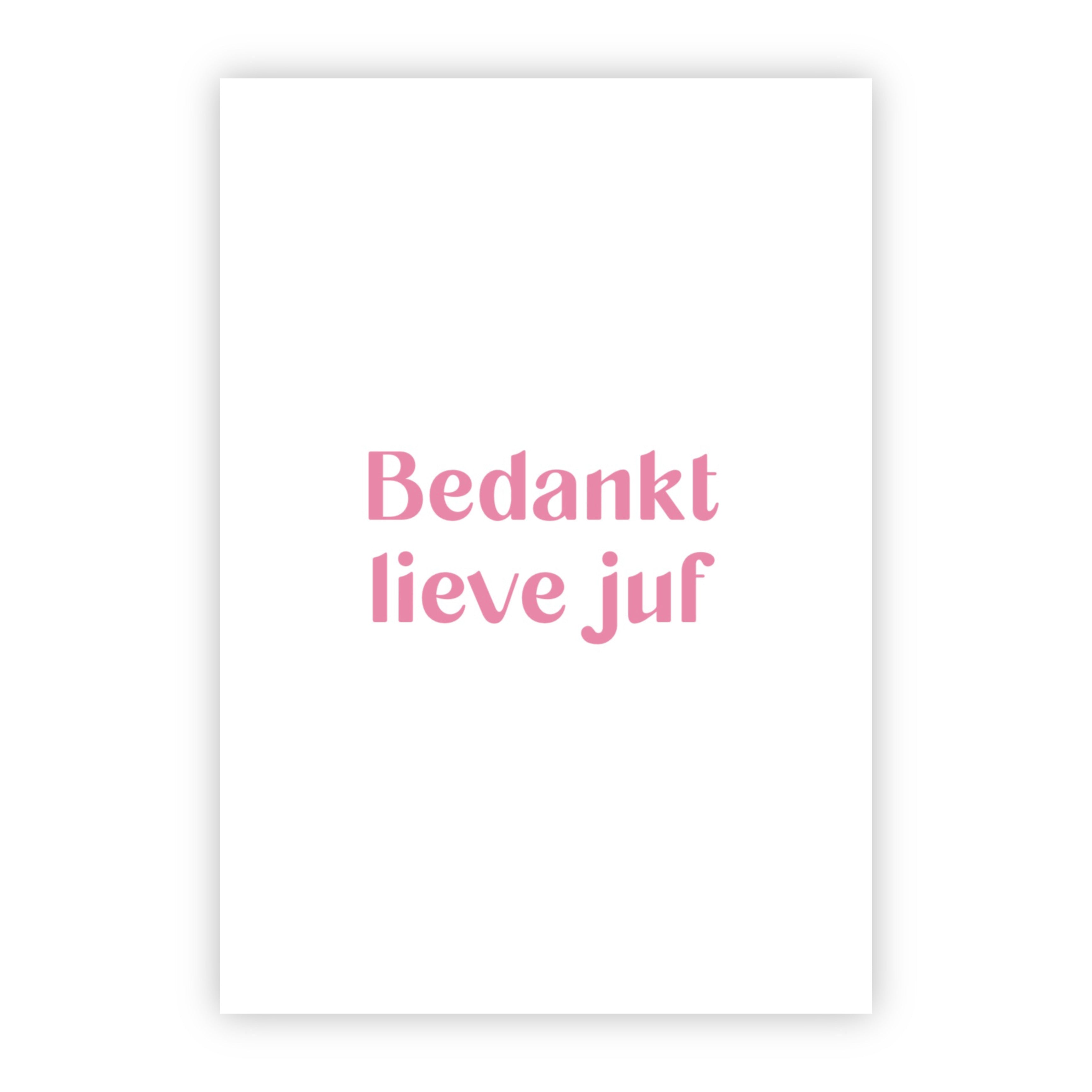Wenskaart | Bedankt lieve juf