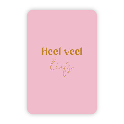 Wenskaart | Heel veel liefs goudfolie