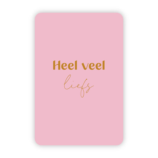 Wenskaart | Heel veel liefs goudfolie