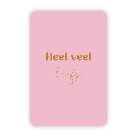 Wenskaart | Heel veel liefs goudfolie