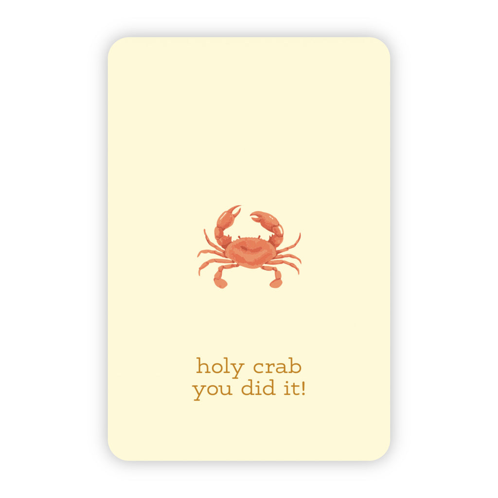 Wenskaart | Holy crab you did it goudfolie
