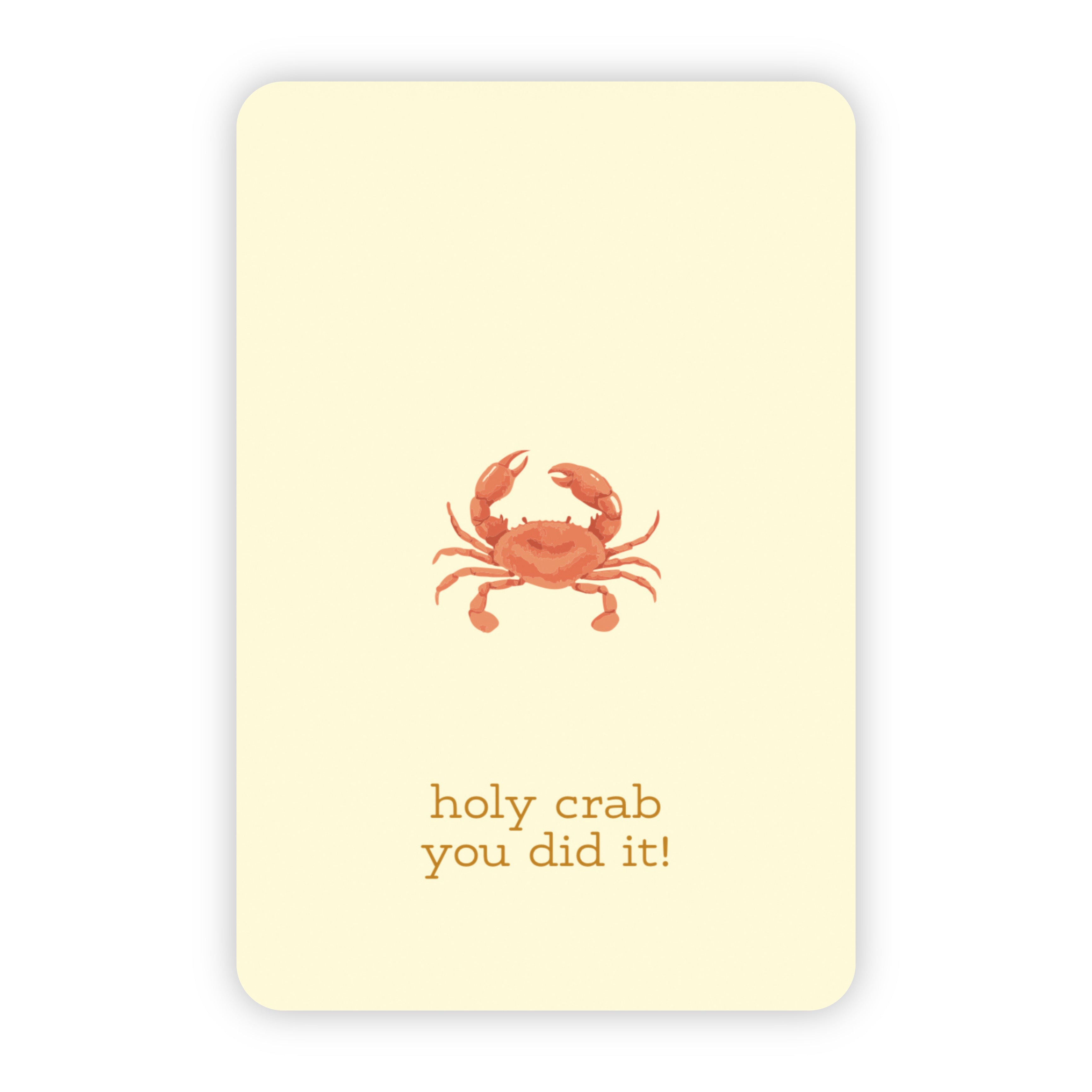 Wenskaart | Holy crab you did it goudfolie