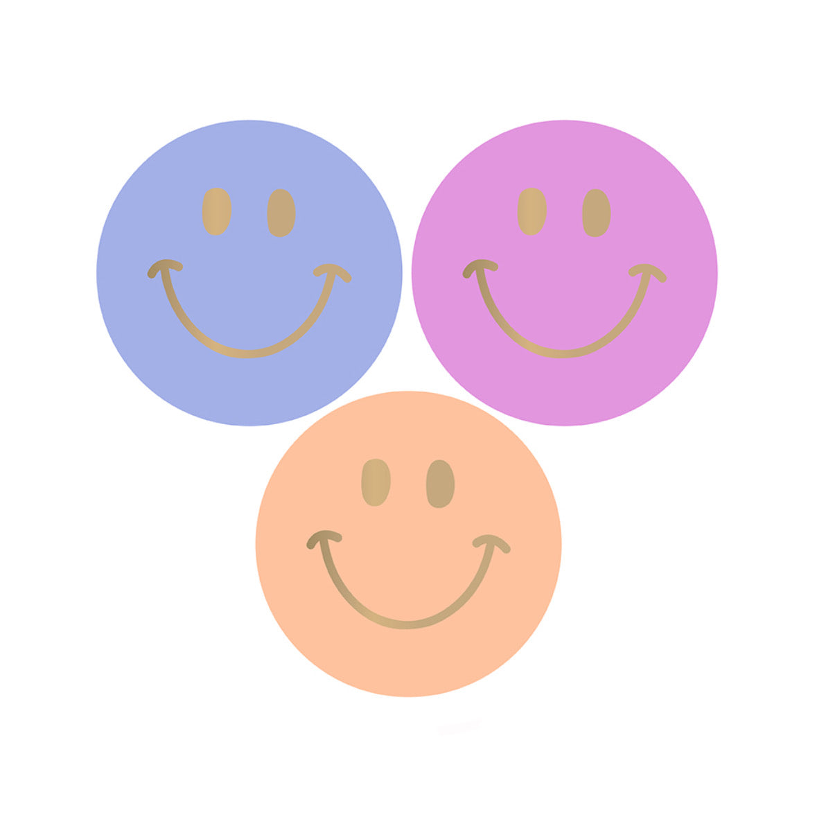 Cadeaustickers | Smileys 10 stuks goudfolie