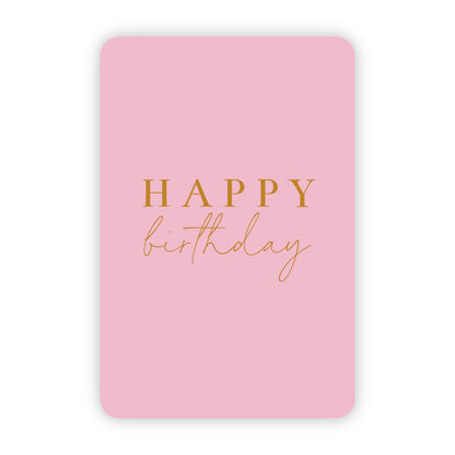 Wenskaart | Happy birthday goudfolie