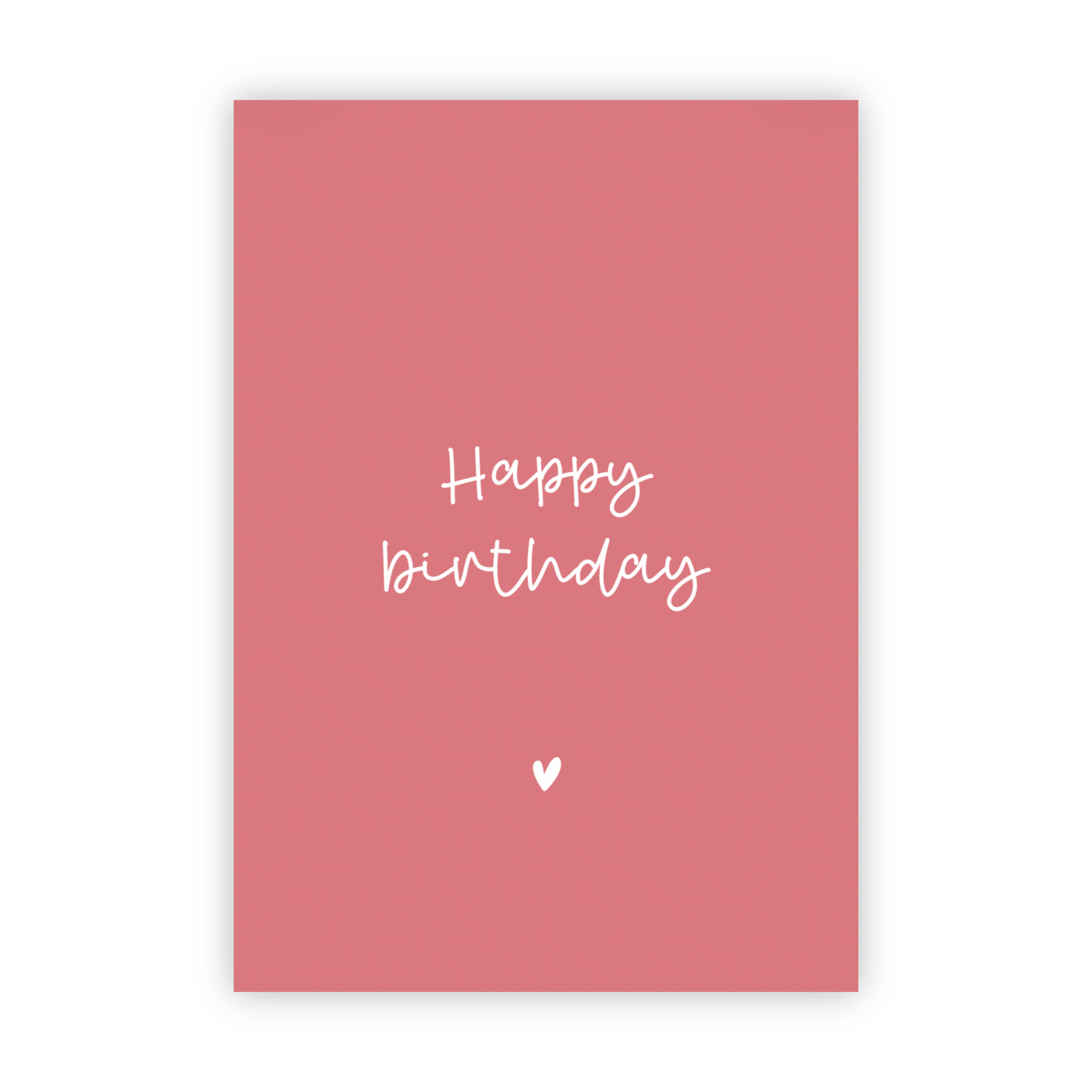 Dubbele wenskaart | Happy birthday