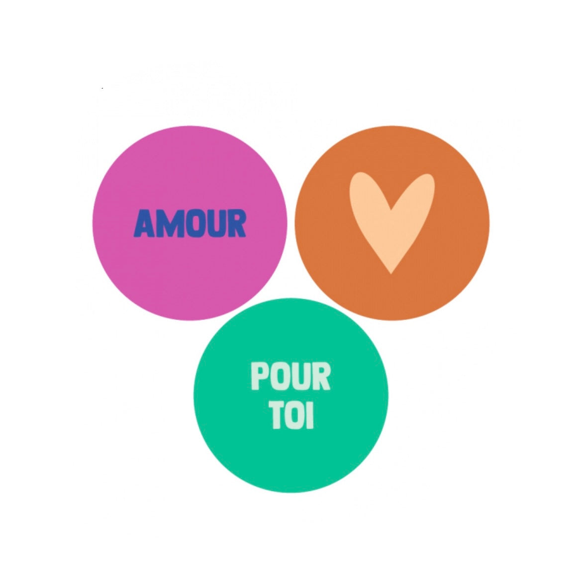 Cadeaustickers | Amour  10 stuks