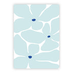 Wenskaart | Bloemen blauw