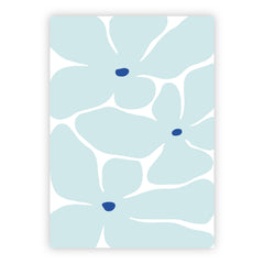Wenskaart | Bloemen blauw