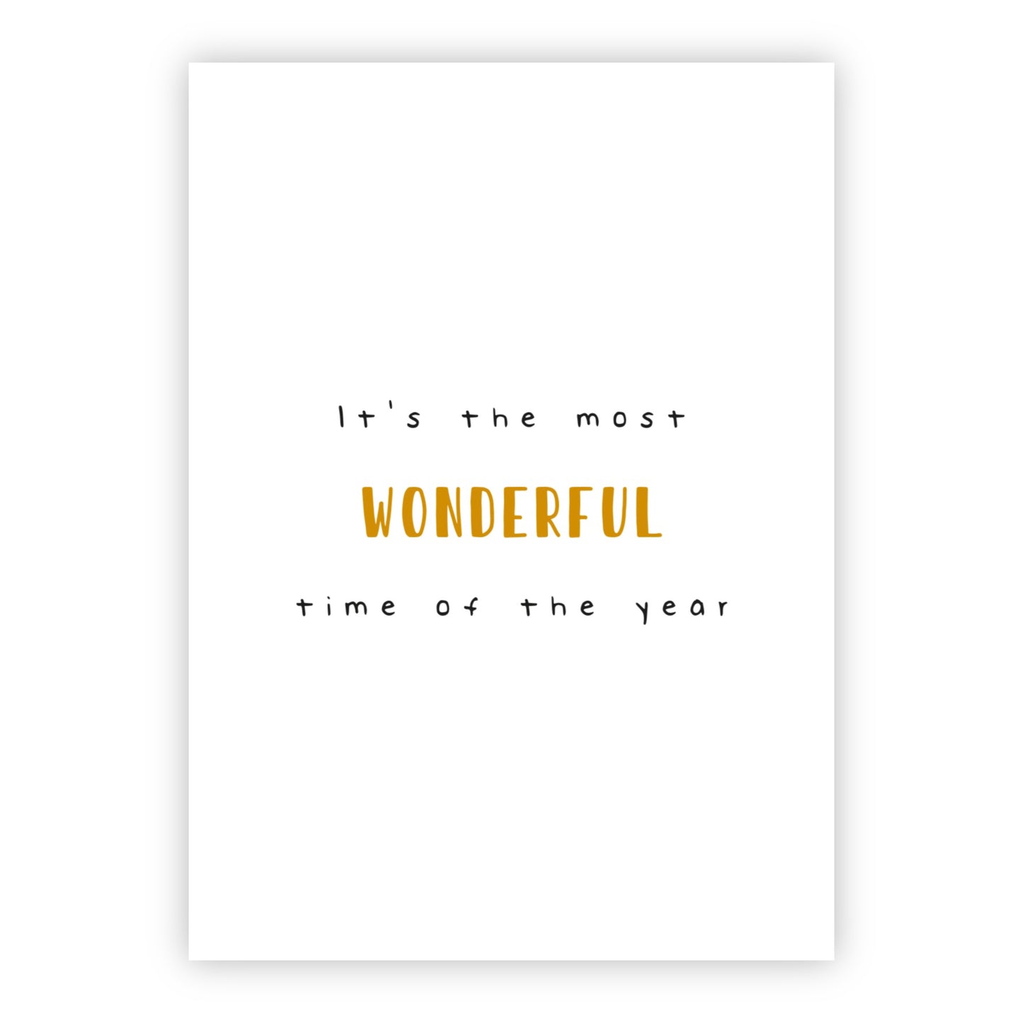 Kerstkaart goudfolie | It’s the most wonderful time of the year