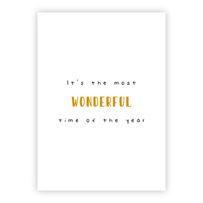 Kerstkaart goudfolie | It’s the most wonderful time of the year