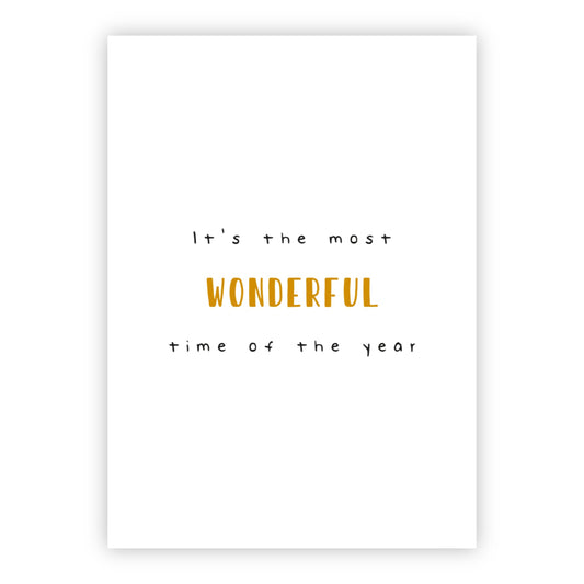Kerstkaart goudfolie | It’s the most wonderful time of the year