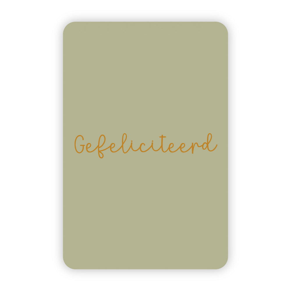 Wenskaart | Gefeliciteerd goudfolie
