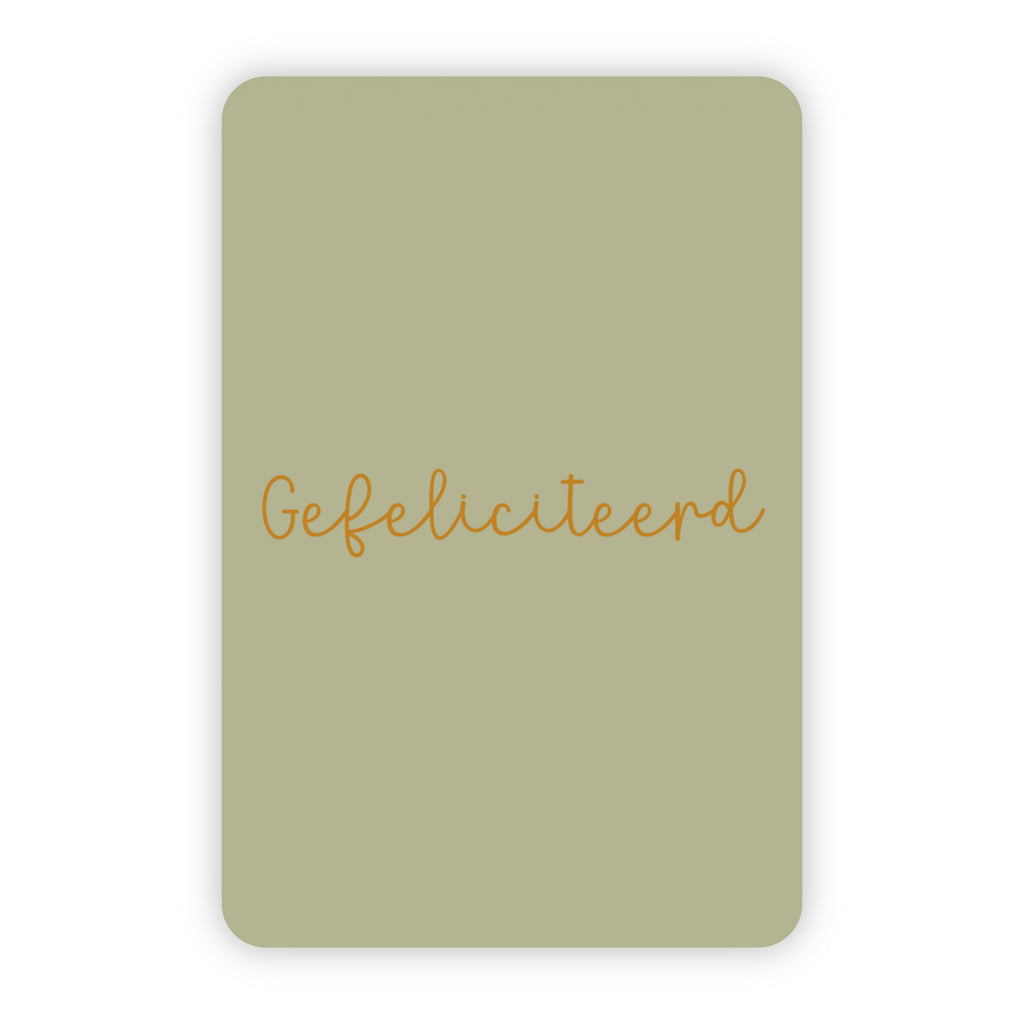 Wenskaart | Gefeliciteerd goudfolie
