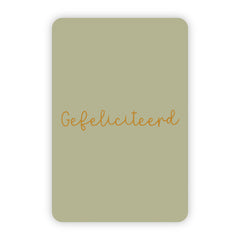 Wenskaart | Gefeliciteerd goudfolie