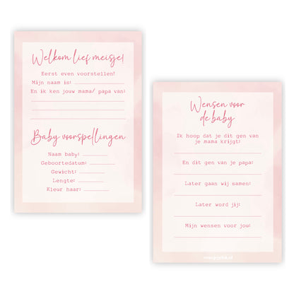 Invulkaarten babyshower | Set van 10