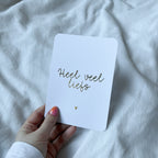 Wenskaart | Heel veel liefs goudfolie