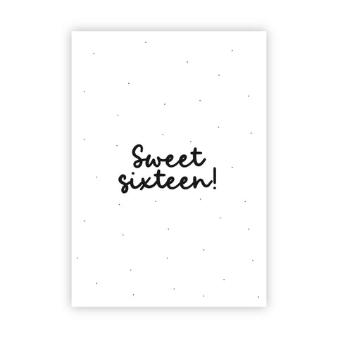 Wenskaart | Sweet sixteen
