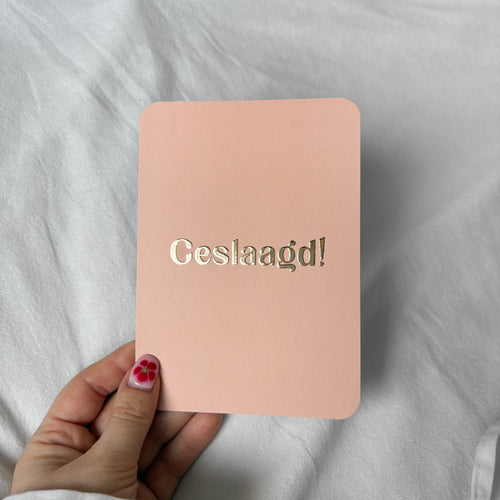 Wenskaart | Geslaagd goudfolie