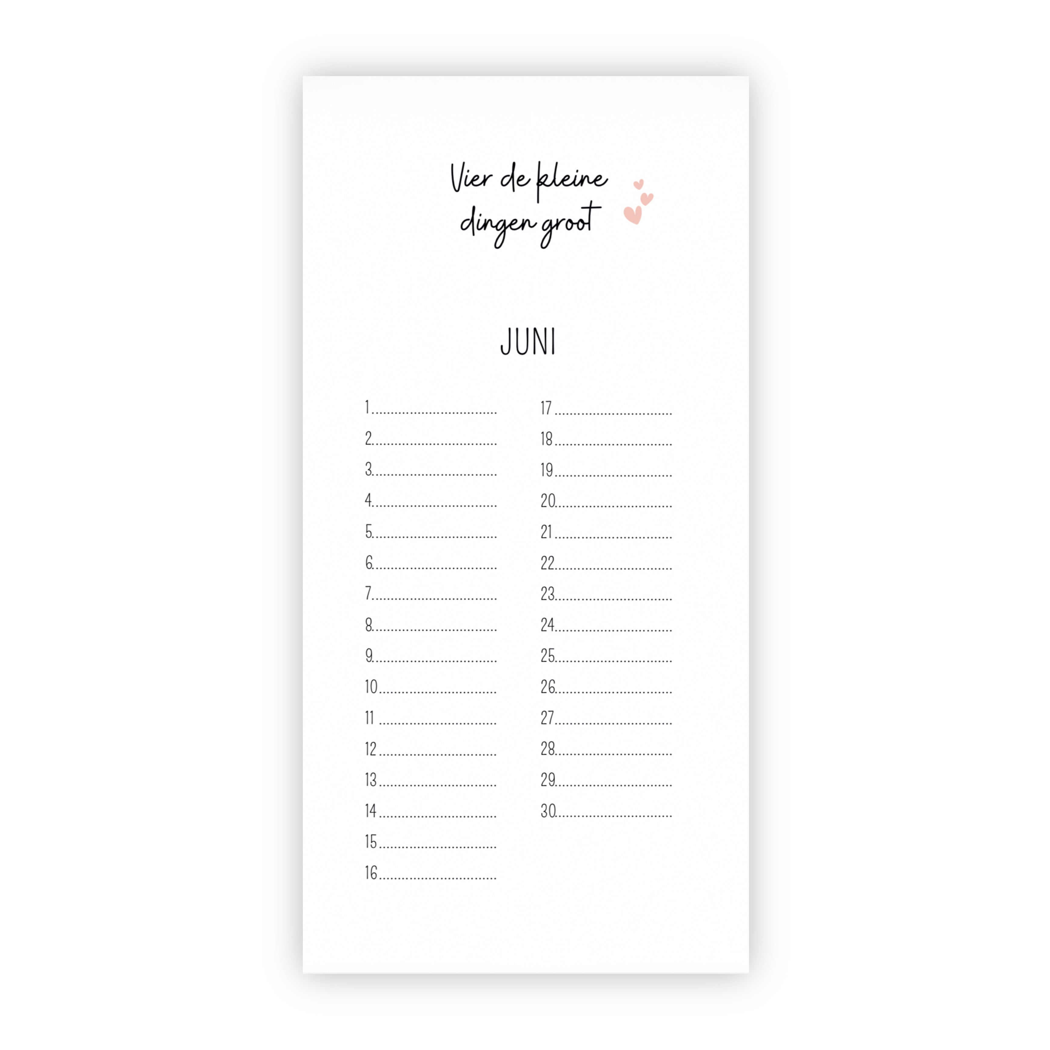 Verjaardagskalender | Taart, slingers en een lach