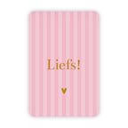 Wenskaarten | Set van 20 met goudfolie | Streepjescollectie