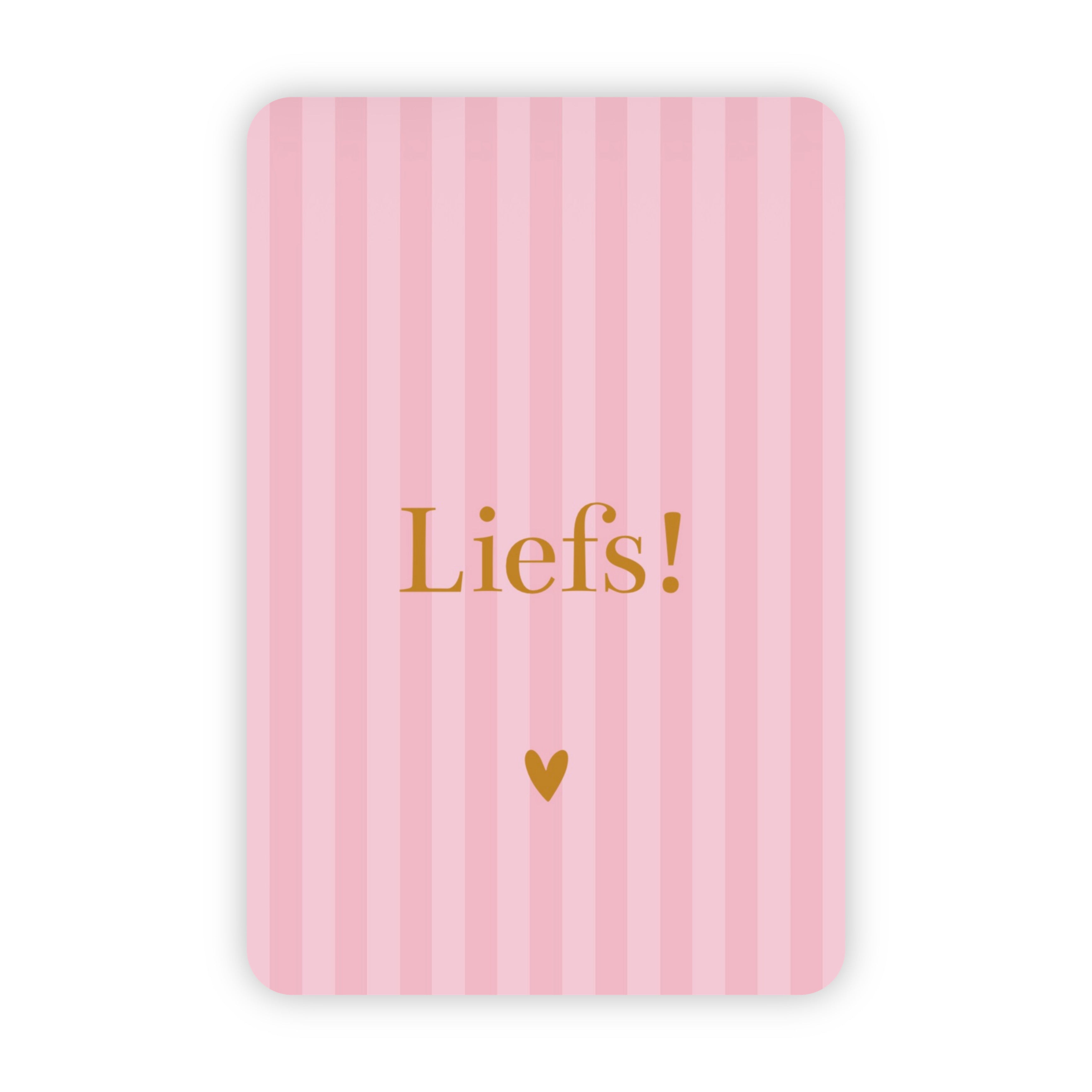 Wenskaarten | Set van 20 met goudfolie | Streepjescollectie