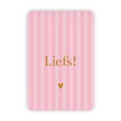 Wenskaart | Liefs goudfolie