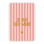 Wenskaarten | Set van 20 met goudfolie