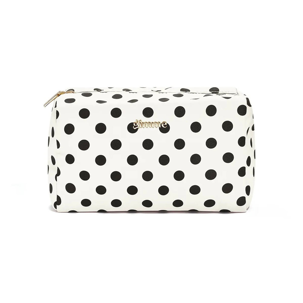 Toilettas | Polkadots zwart/ wit