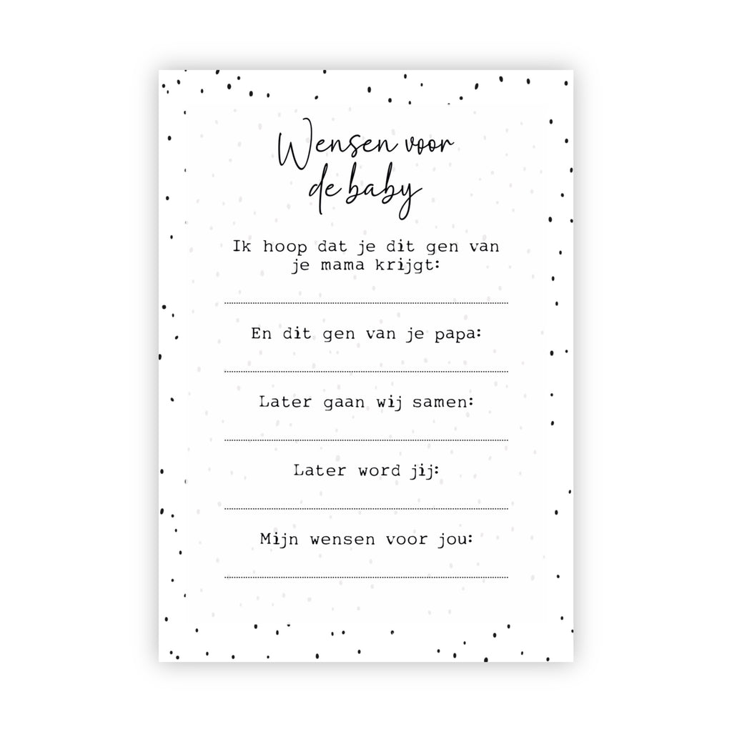 Invulkaarten babyshower | Set van 10