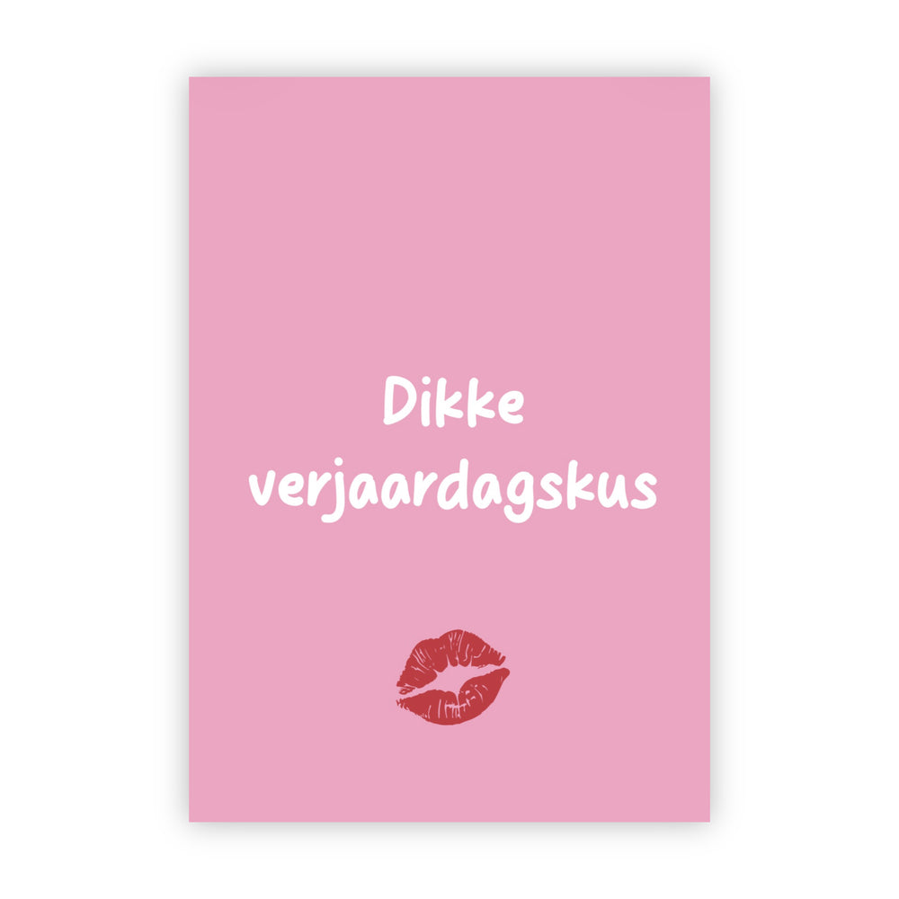 Dubbele wenskaart | Dikke verjaardagskus