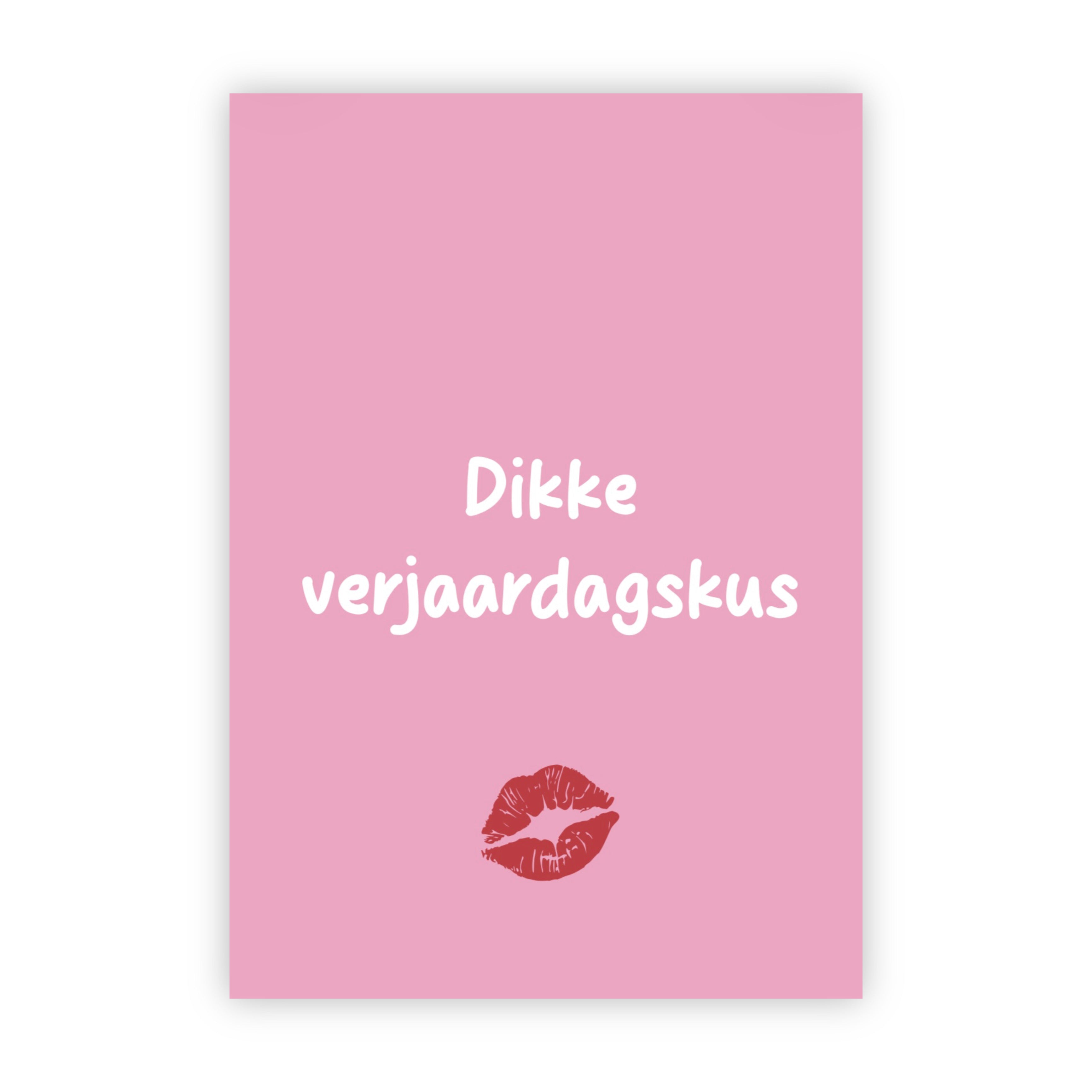 Dubbele wenskaart | Dikke verjaardagskus