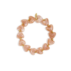 Armband | Emma roze/ bruin