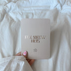 Wenskaart | Een nieuw huis goudfolie