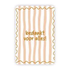 Wenskaart | Bedankt voor alles goudfolie