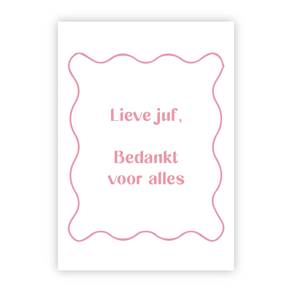 Wenskaart | Lieve juf