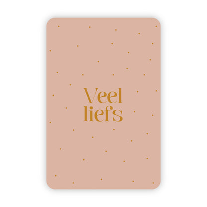 Wenskaart | Veel liefs goudfolie