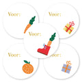 Cadeaustickers | Sint 10 stuks goudfolie