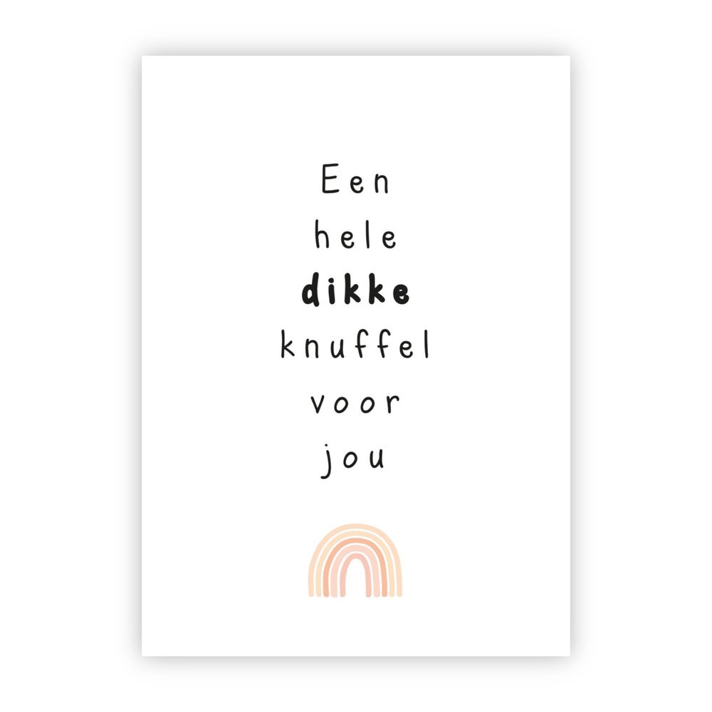 Wenskaart | Een hele dikke knuffel